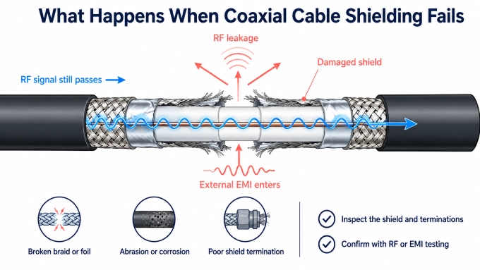 Coaxial Cable Shielding Failure