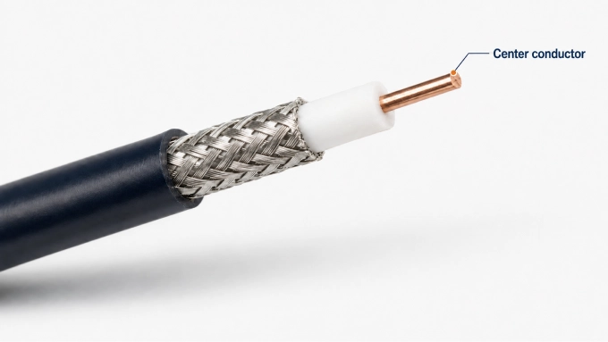 RF coax cable center conductor