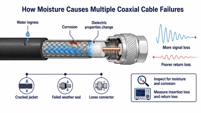 Moisture-Related Coaxial Cable Failure