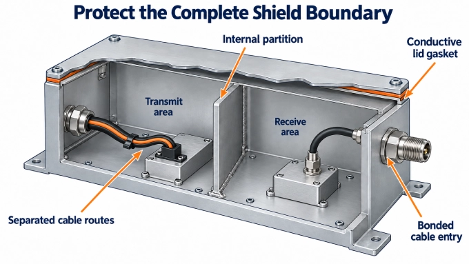 cable routing to reduce RF interference