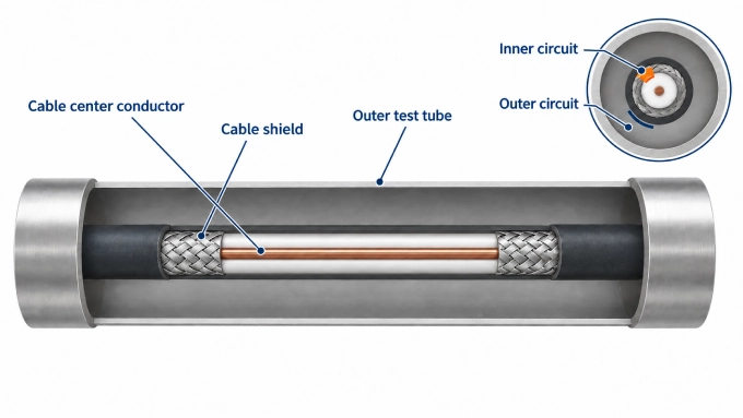RF cable shielding measurement