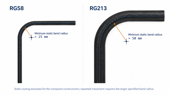  RG58 vs RG213 routing