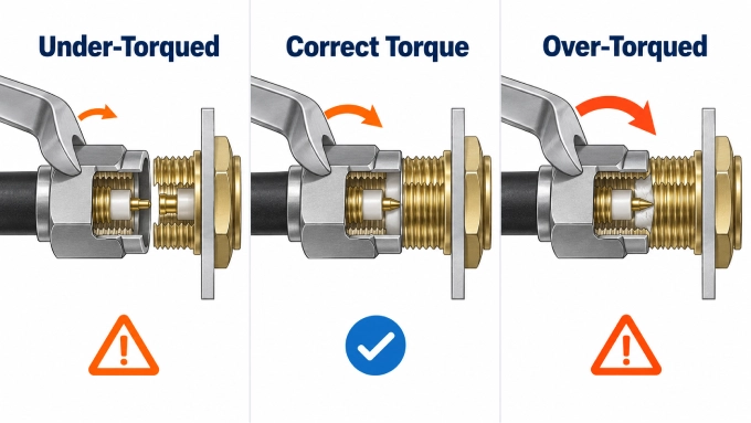 SMA connector recommended torque