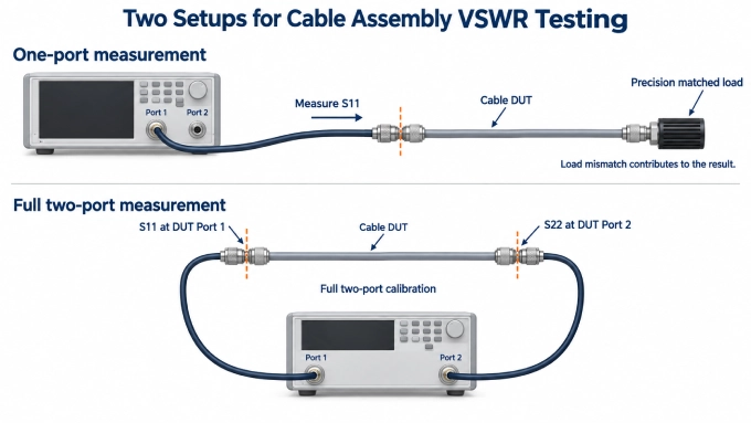 VNA test setup for VSWR
