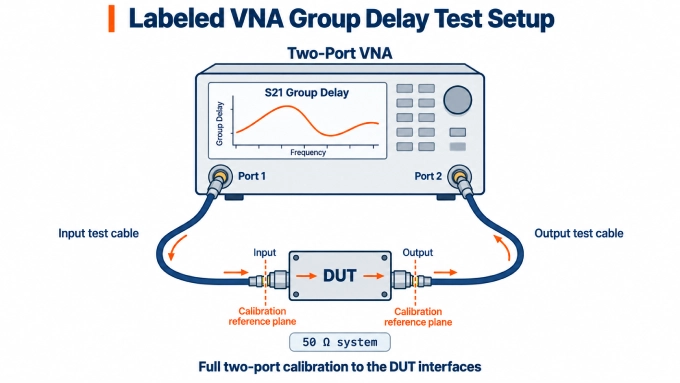 RF Group Delay Test Setup