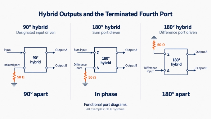 Hybrid RF splitter