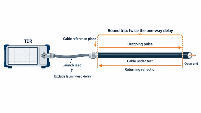 coaxial cable capacitance measurement using TDR